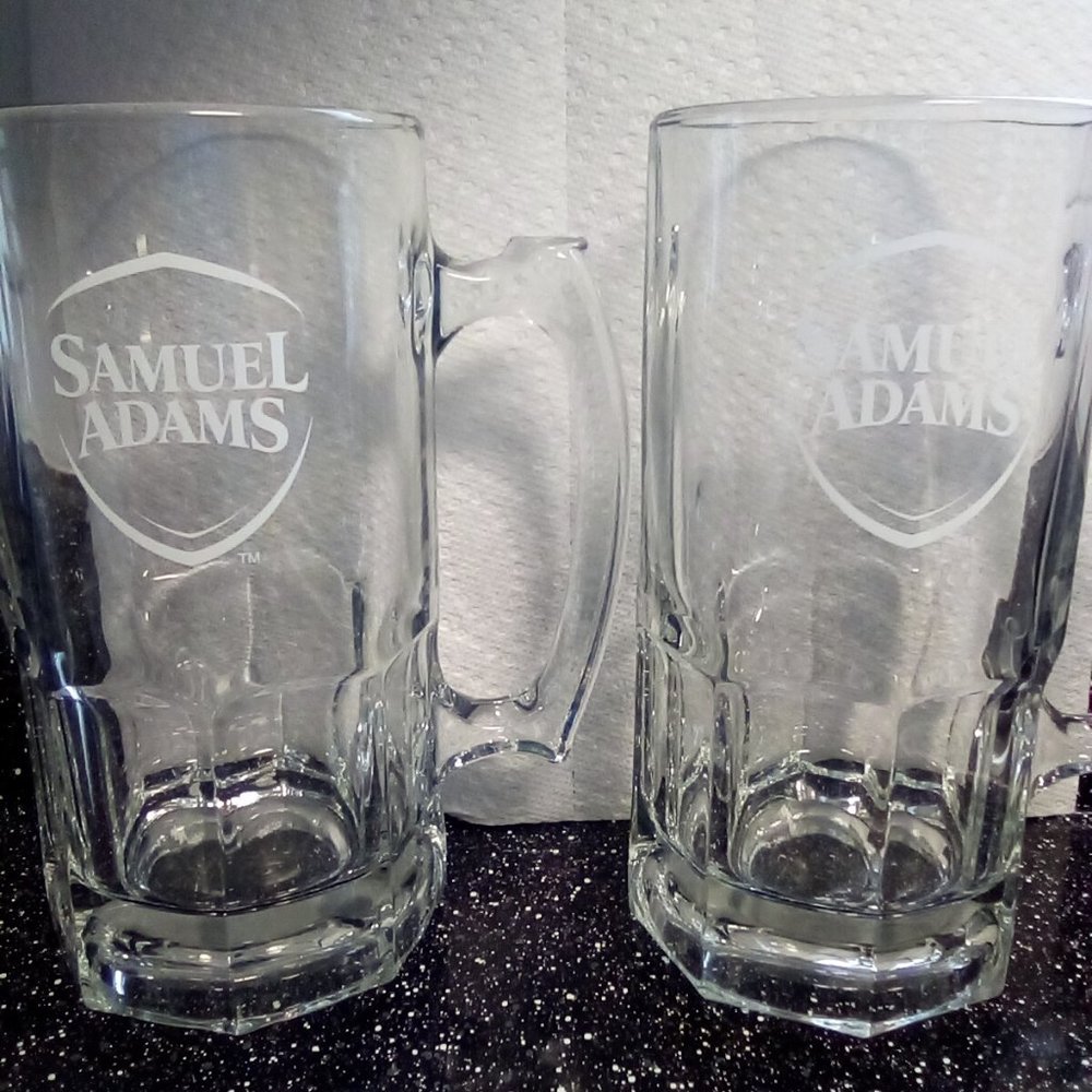 Samuel Adams Beer Liter Mugs-2